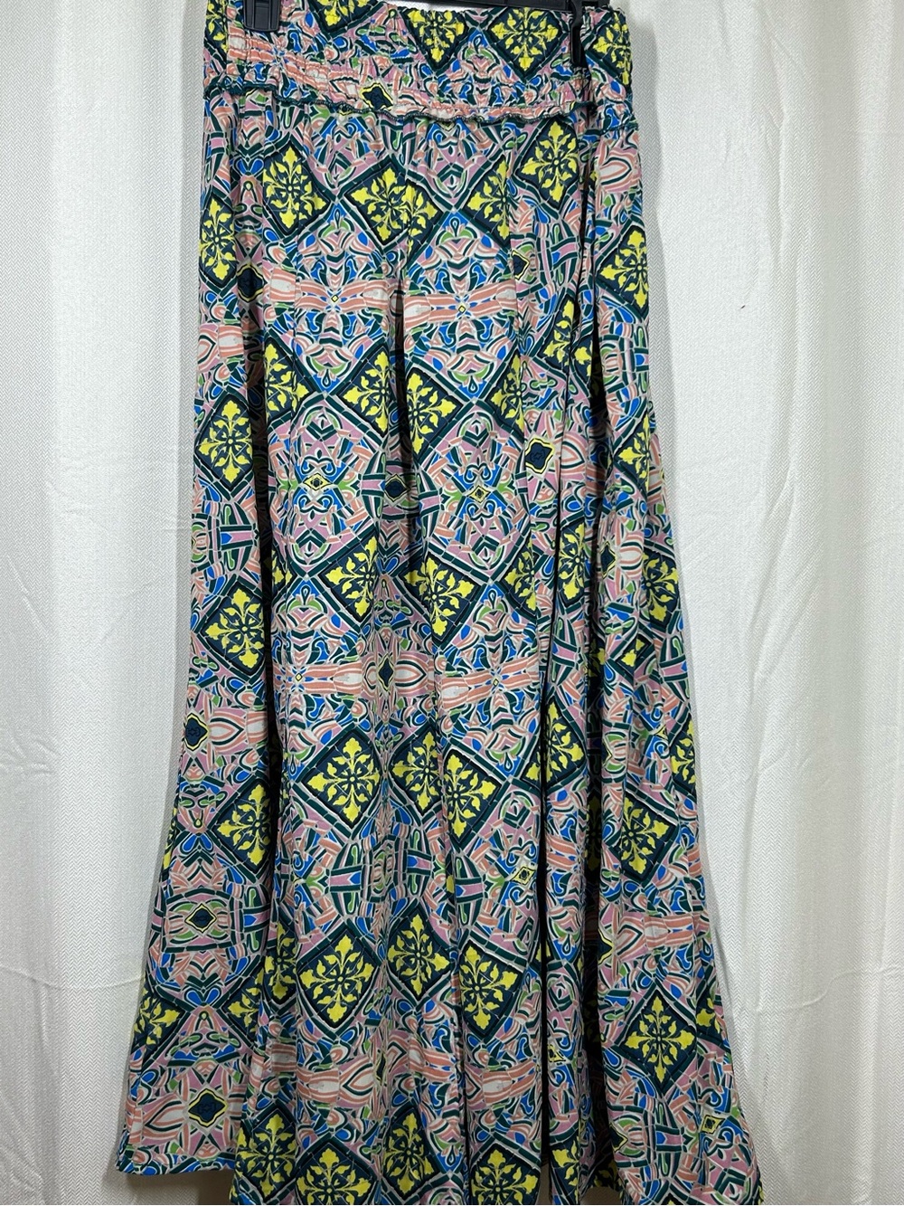 Earthbound Trading Company Wide Leg Pull On Pants Size Small Bright Boho